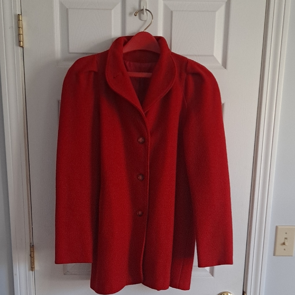 Elegant Red Women's Coat